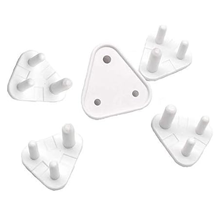 LifeKrafts Baby Safety Electrical Socket Cover, Pack of 5, White Color, Outlet Plug Protector for Child