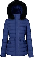 BodiLove Women's Winter Quilted Puffer Short Coat