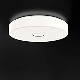 Onforu Waterproof 18W LED Ceiling Lights, CRI 90+, 11 inches, 150W Incandescent Bulbs Equivalent, IP65, 1600lm 5000K Daylight White Flush Mount Ceiling Light for Bathroom, Kitchen, Bedroom, Balcony