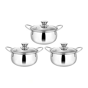 Shri And Sam Stainless Steel Celebration Bowl, Silver, 6 Piece