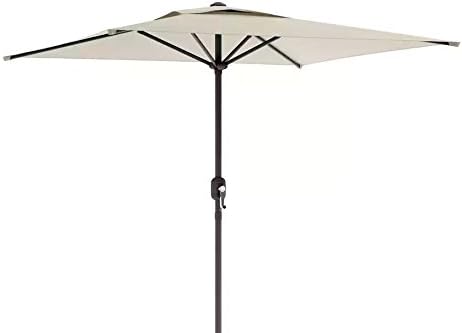 Prugist Sunshade Square Patio Umbrella, Warm White