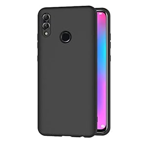 AICEK Compatible con Huawei Honor 10 Lite Cover, Silicone Custodia Molle di TPU Sottile Bumper Case Nero - immagine 4