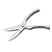 TUO Silver Poultry Shears, Multi-function Chef Kitchen Scissors, Stainless Steel Food Heavy Duty Scissors for Bones, Meat, Fish, Vegetables
