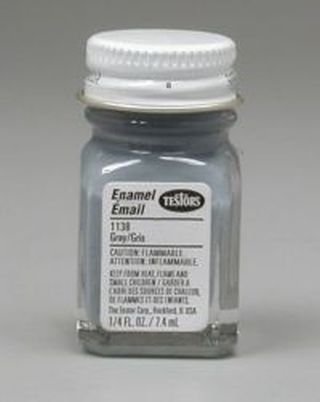 Gray Testors Enamel Plastic Model Paint