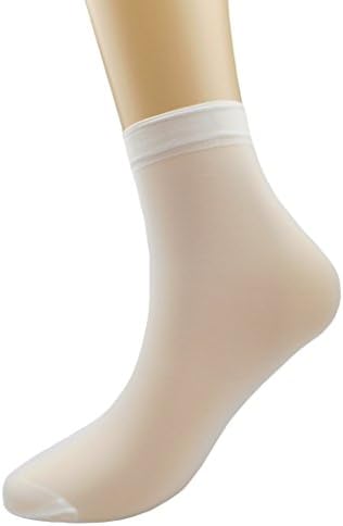 Women's Sexy Thin Breathable Stretchy Nylon Ankle Socks, 10 pairs