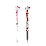 Sanrio Hello Kitty Mascot 3-Color Ballpoint Pen with Pocket Clip : Set of 2