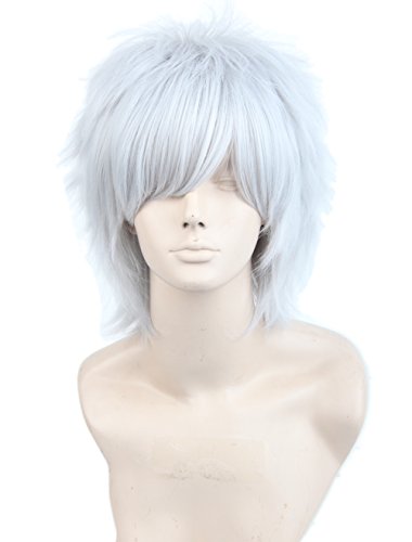 Accelerator Cosplay Costumes - Topcosplay Anime Cosplay Synthetic Full Wig with Bangs Short Layered Fluffy Hair