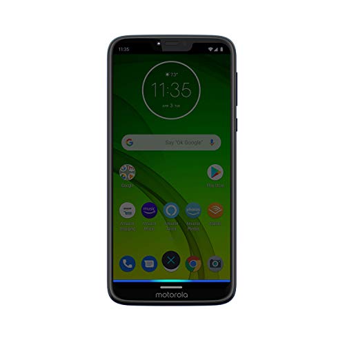 Moto G7 Power with Alexa Push-to-Talk – Unlocked – 32 GB – Marine Blue (US Warranty) – Verizon, AT&T, T–Mobile, Sprint, Boost, Cricket, & Metro