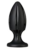Doc Johnson Platinum Premium Silicone - The Rocket - Anal Toy with Suction Cup Base - Butt Plug - Black
