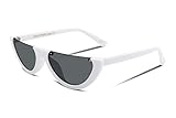 FEISEDY Cat Eye Half Frame Sunglasses Womens Retro