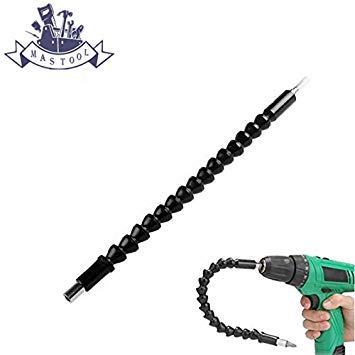 Generic 2pcs 295mm 12" Extension Screwdriver Drill Bit Flexible Shaft Bit Holder Connecting Link 1/4" Hex Shank