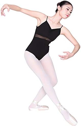 バレエレオタード ワンピースレディースアダルトスリングvネックレオタードレディースダンスバレエレオタード バレエ用品 練習着 体操 Black ストアー Size Color Xxl