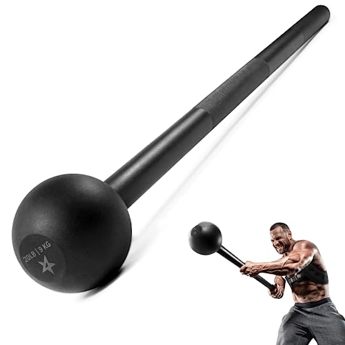 Yes4All Steel Mace Bell for Strength Training, Shoulder, Grips & Forearms Worko…