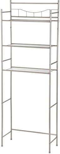 Beepels Bathroom Space Saver Storage Organizer 3 Tier Rack, Durable, Sturdy, Satin Nickel Metal, For Toiletry, Towels, Toilet Paper, Makeup Bags, Shaving Kits &amp; More | Tidy, Organize &amp; Save Space
