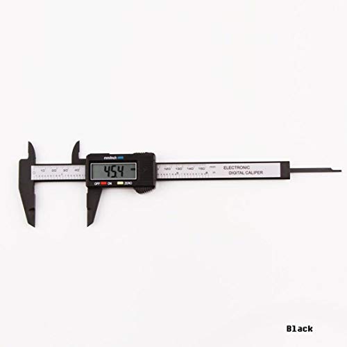 150mm/6inch LCD Digital Electronic Carbon Fiber Vernier Caliper Gauge Micrometer (Black)