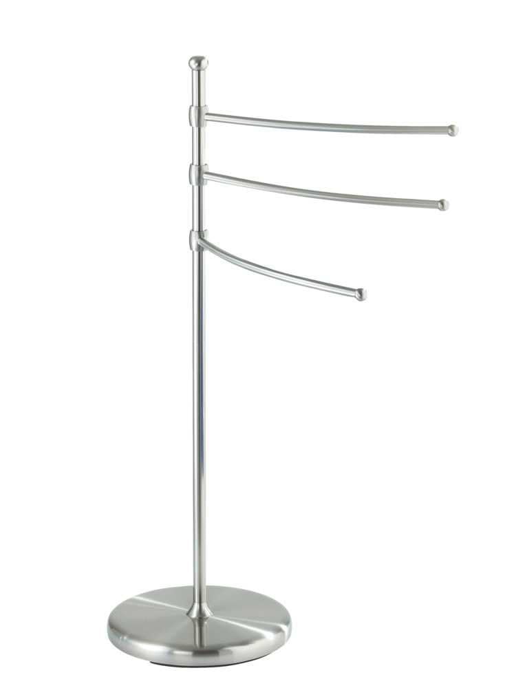 Wenko 16842100 Towel Stand Adiamo with 3 arms Clothes Stand, Metal Steel, 28.5 x 90 x 53 cm, Matt