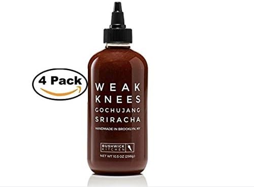 Bushwick Kitchen Weak Knees Gochujang Sriracha Chili Hot Sauce, 10.5 Ounces (Gochujang Sriracha (4 Pack))