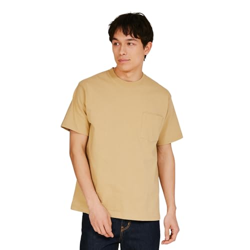 Tシャツ 半袖 丸首 綿100% 丸胴仕様 タグレス仕様 ビーフィポケットTシャツ ビーフィー H5190-782-XS