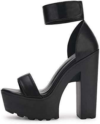 platform lug sole chunky high heel sandals