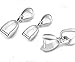 10pcs Adabele Authentic 925 Sterling Silver Hypoallergenic Pendant Clasp Pinch Bail Jewelry Findings 16mm 2 Prong Clip Connector for Women Men Jewelry Making SS73-4