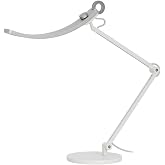 BenQ e-Reading Desk Lamp - Ultrawide and Bright Lighting, Dimmable, Dual Smart Mode, Adjustable Arm, Auto-dimming, High CRI, Eye-Caring Lamp for Home Office, Reading, Study, Craft, Matte Silver