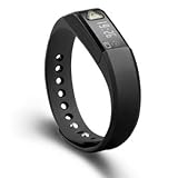 Vidonn X5 IP67 Bluetooth V4.0 Pedometer Smart Wristband Bracelet with Sports Sleep Tracking Activity Tracker Compatible with iPhone App Store / PCs (Not Suitable for Android Smartphone) (Black)