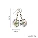 Zittop Persimmon Fruit Glass Bottle Earrings Girl Funny Clear Dangle Ear Rings Beach Dress Cute Ear Studs