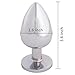 AKStore Large Super Quality Deluxe Steel Fetish Plug Anal Butt Jewelry for Fetish Kinky Sex Love Games Personal Sex Massager Good Valentine 'S/Birthday Gift (Pink)
