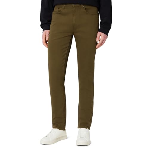 Amazon Essentials Men's Slim Fit Garment Dyed Five Pocket Pants, Dark Brown, 31W x 34L