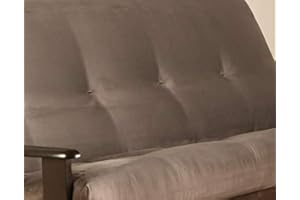 FUTONX Futon Cover Only - Quality Suede Microfiber Fabric Collection Fits 6-8 inch Futons Mattress (Grey, Full Size)