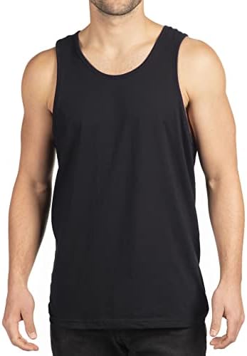 Next Level Apparel Men's Cotton Muscle Tank Top, Black, XX-Large