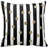 Black White Gold Dot Stripe Throw R7b0fbfee858e44ae9a950406181e3402 I5fqz 8byvr Pillow Case