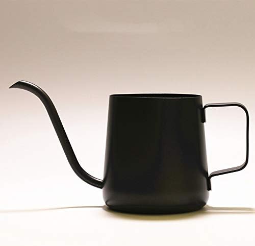 Stainless steel Long Mouth Coffee Pot Teapot Tea Kettle Tools Pour Over Coffee Cup Kitchen Tools Hand Punch Drip Pot (Color : Black)