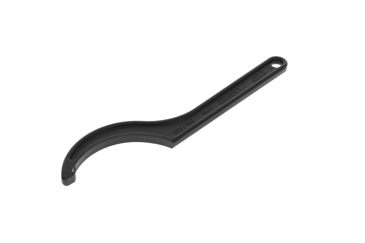 GEDORE Hook spanner with lug, for Slotted nuts, AF 155-165 mm, Tip dia. 5 mm, Ratchet spanner, 40 155-165