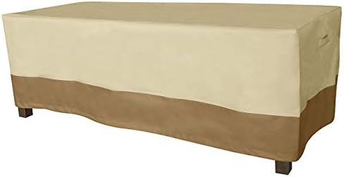 Vanteriam Rectangular Patio Coffee Table Cover-Durable and Waterproof Outdoor Furniture Cover, Large Size L48'' x W25'' x H17''