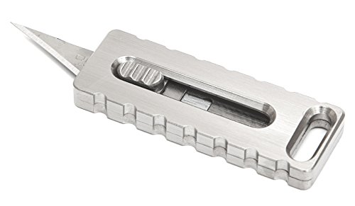 Hummingbirds Mini Cutter by Freelove,Titanium Alloy TC4 Grib,Japan Olfa Sharp Blade,Pocket Sized, Double Magnetic Lock (2''8 Silver)