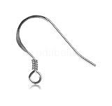 VOVOV 50pcs Sterling Silver French Wire Earring Hooks + 50pcs Clear Color Plastic Rubber Clutch Earring Back with Pad