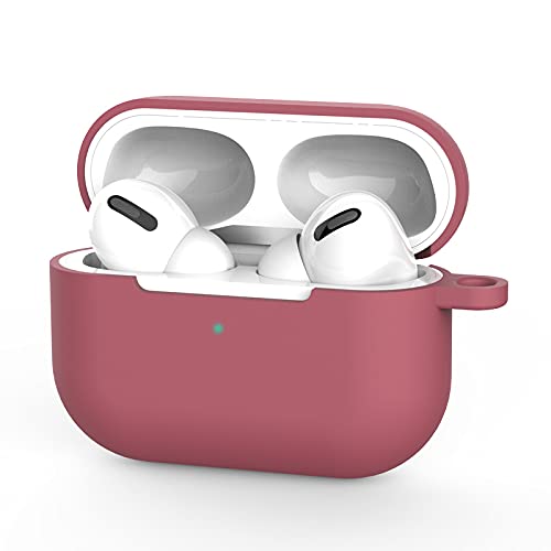 AirPods Pro Case Silicone Protective Case and Skin Case for AirPods Pro [Front LED Visible] [Wireless Charging] (Has Ears, Without Carabiner, Hazelmandrel)