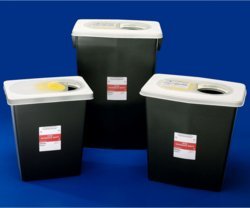 Covidien RCRA Waste Container Black Base / White Lid