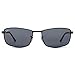 Ray-Ban Men's Rectangle Wrap Sunglasses in Matte Black Polarised Grey RB3498 006/81 61