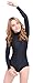 speerise Women Turtleneck Long Sleeve Bodysuit, Adult Stretchy Leotards Tops with Zipper Closure Soft Jumpsuit for Gymnastics