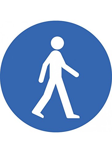 Caledonia Signs 58802 Pedestrian Floor Graphic Label, 400 mm Diameter