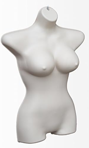 Premium Large Bust Torso Hanging Body Form Mannequin (WHITE)
