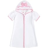woshilaocai Toddler Baby Swim Cover Up Boy Girl Terry Cloth Hooded Zip-up Cover Ups for Swimwear Summer Beach
