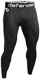 Defender Men's Compression Baselayer Pants Legging Shorts Tights Soccer BB_XS