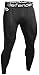 Defender Men's Compression Baselayer Pants Legging Shorts Tights Basketball, 710-blackblack, Large