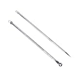 Noxus Bros 2Pcs Double Side Blackhead Remover Tool Kit Blemish Acne Pimple Extractor