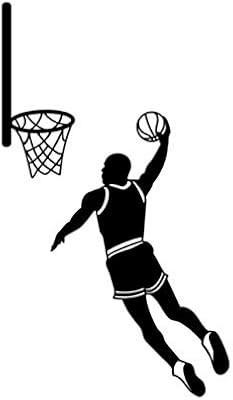 Sticker de carro 9,3 * 16,1 cm silueta de baloncesto etiqueta ...