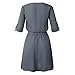Hotkey Womens Summer Dress Casual Solid Half Sleeve Dress Shirt Dress Evening Party Dress Sundress Cocktail Party Dress Graythumb 4