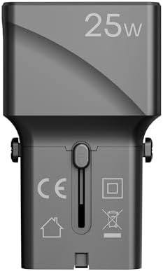 - Adattatore da Viaggio Universale 25W, con porte USB-C e USB-A, Compatibile con 150+ Paesi, Caricatore Slim Portatile per Smartphone e Tablet — foto 7 di 8